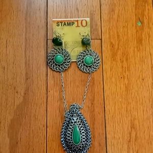 Earrings and chain set